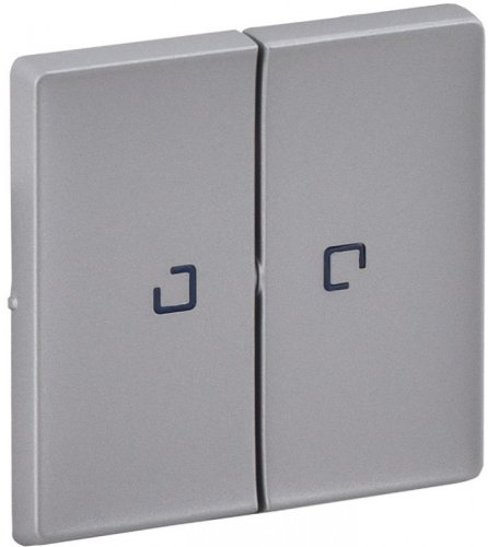 Лицевая панель Legrand Valena Life для 2-кл. выключателя с подсветкой алюминий картинка